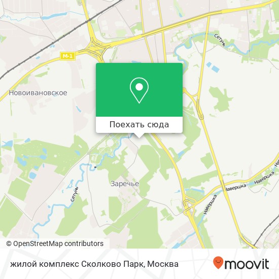 Карта жилой комплекс Сколково Парк