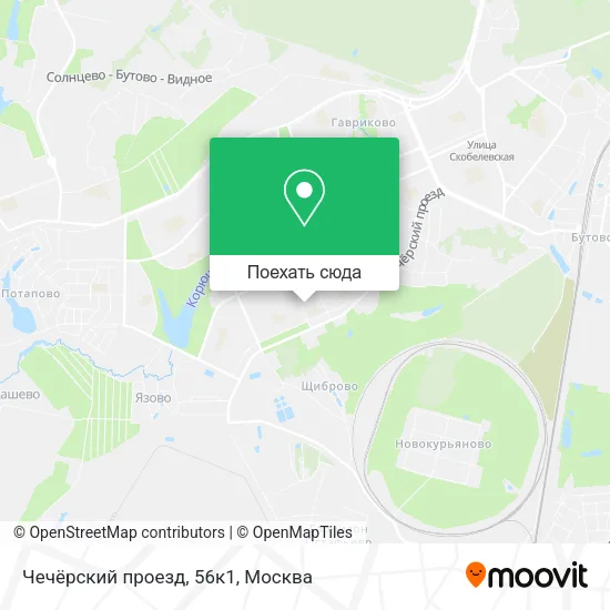 Карта Чечёрский проезд, 56к1