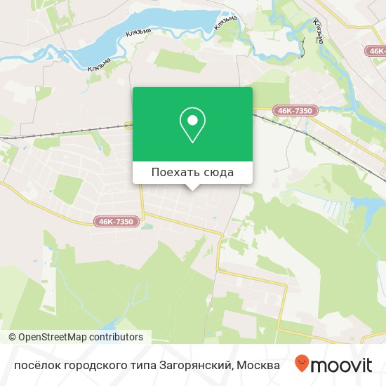 Карта посёлок городского типа Загорянский