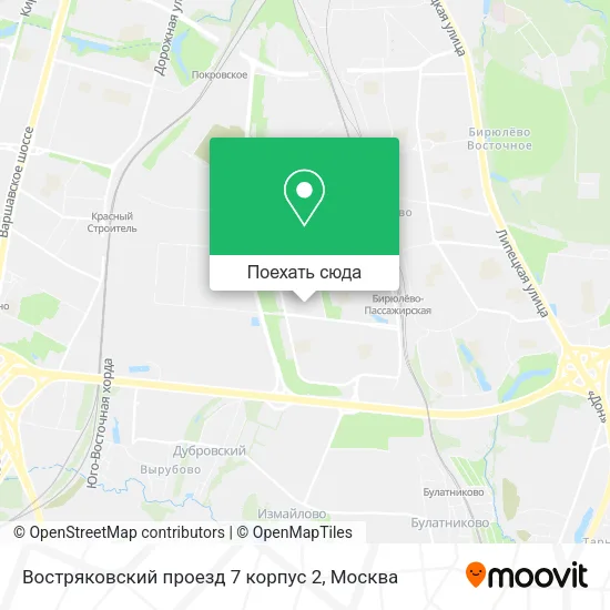 Карта Востряковский проезд 7 корпус 2