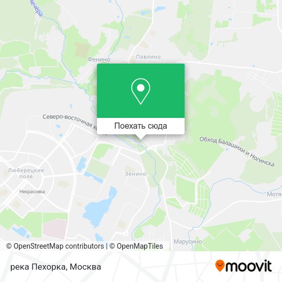 Карта река Пехорка