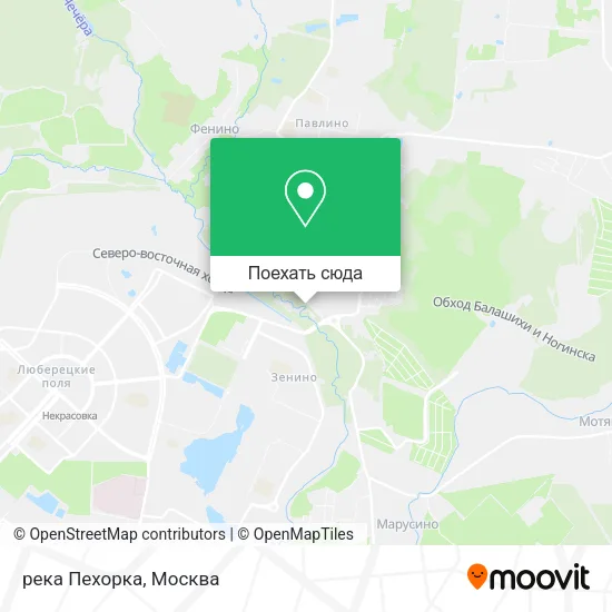 Карта река Пехорка