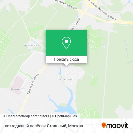 Карта коттеджный посёлок Стольный