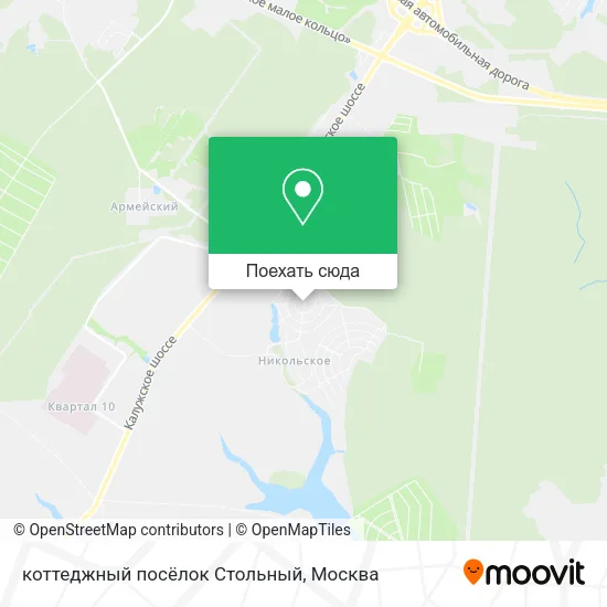 Карта коттеджный посёлок Стольный