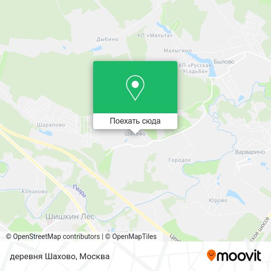 Карта деревня Шахово