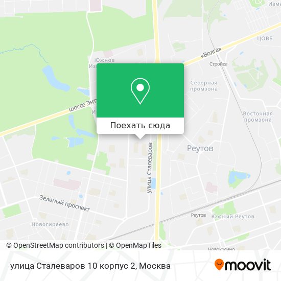Карта улица Сталеваров 10 корпус 2