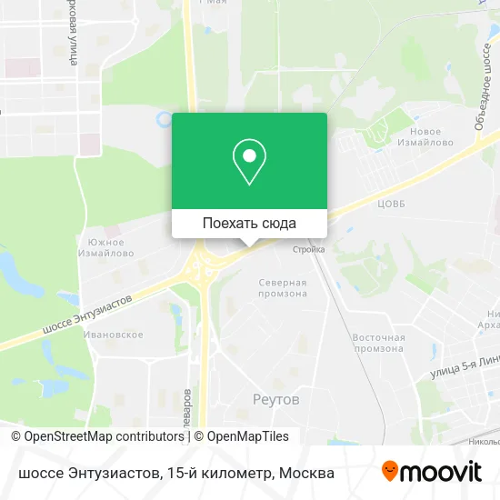 Карта шоссе Энтузиастов, 15-й километр