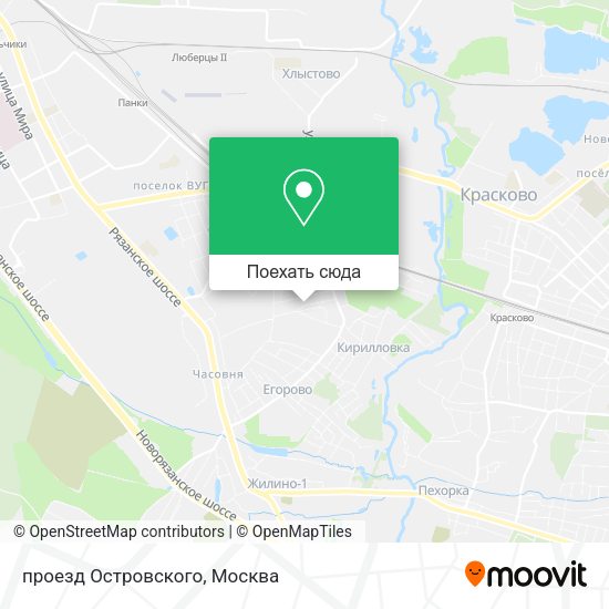Карта проезд Островского