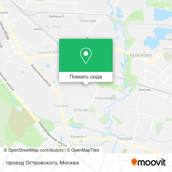 Карта проезд Островского