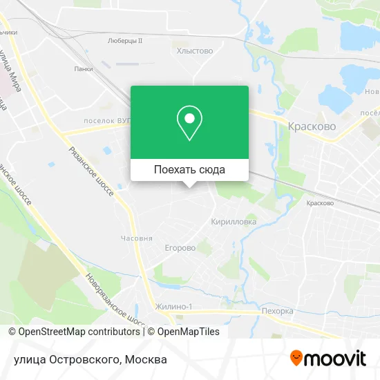 Карта улица Островского