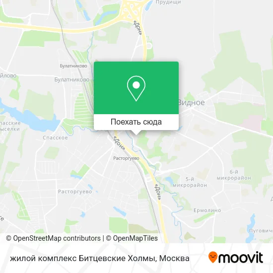 Карта жилой комплекс Битцевские Холмы