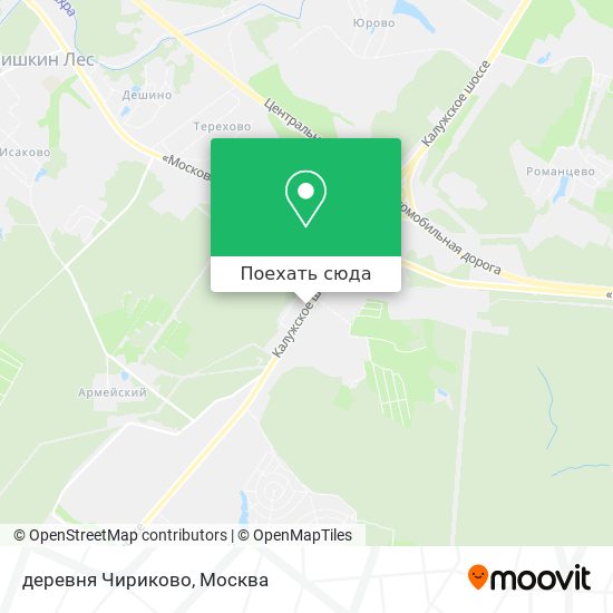 Карта деревня Чириково