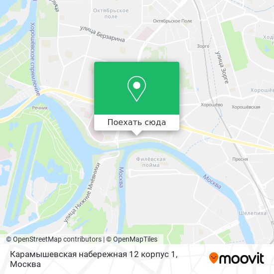 Карта Карамышевская набережная 12 корпус 1