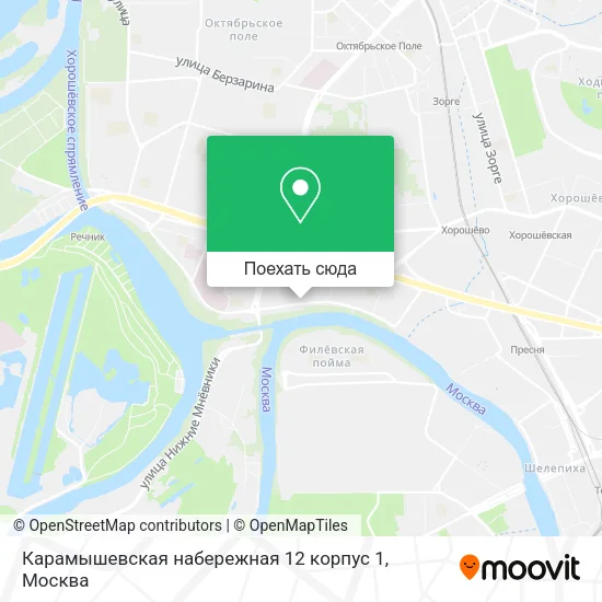 Карта Карамышевская набережная 12 корпус 1