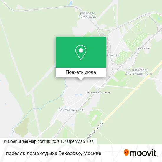 Карта поселок дома отдыха Бекасово