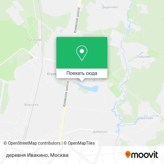 Карта деревня Ивакино