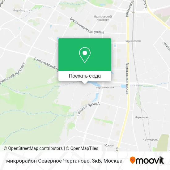 Карта микрорайон Северное Чертаново, 3кБ