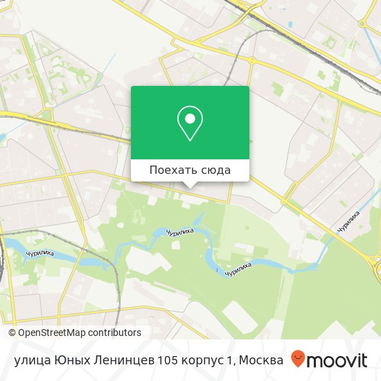 Карта улица Юных Ленинцев 105 корпус 1