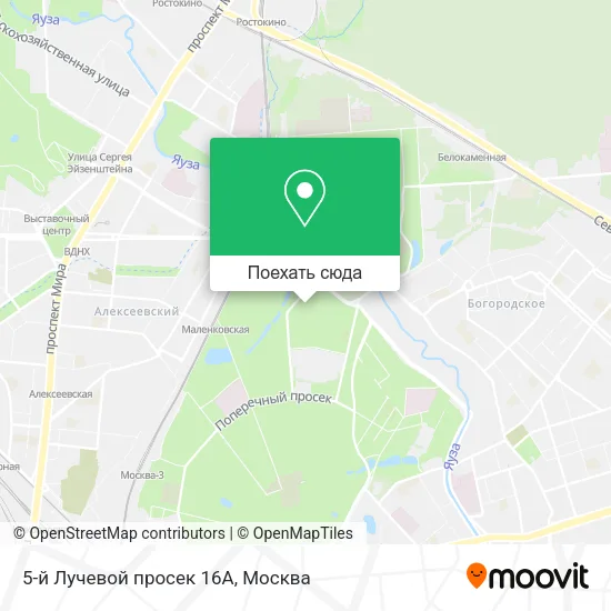 Карта 5-й Лучевой просек 16А
