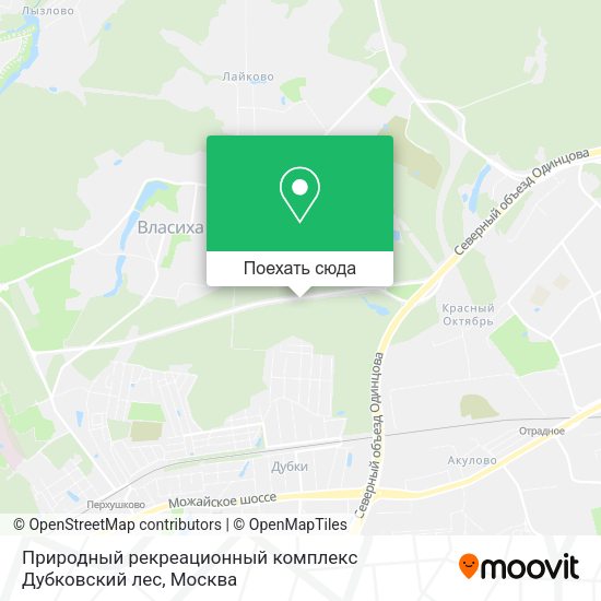 Карта Природный рекреационный комплекс Дубковский лес