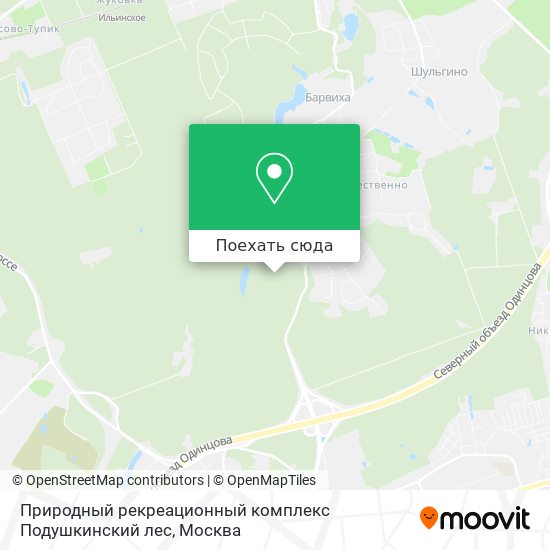 Карта Природный рекреационный комплекс Подушкинский лес