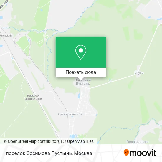Карта поселок Зосимова Пустынь