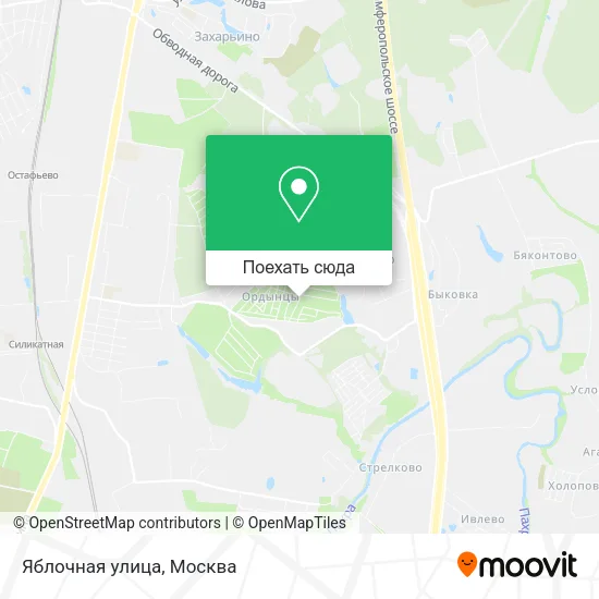 Карта Яблочная улица