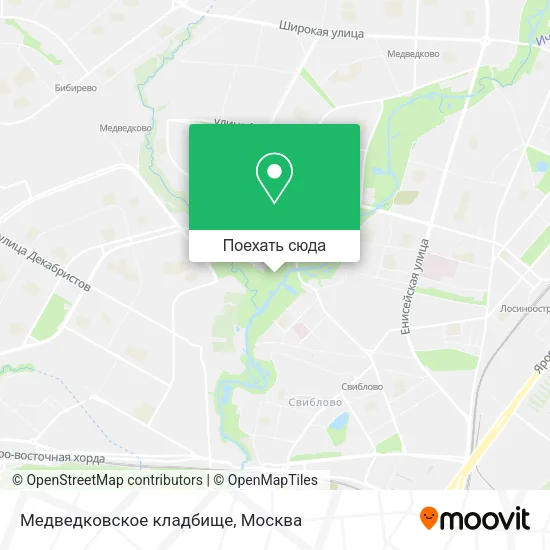 Карта Медведковское кладбище