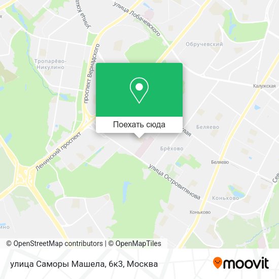 Карта улица Саморы Машела, 6к3