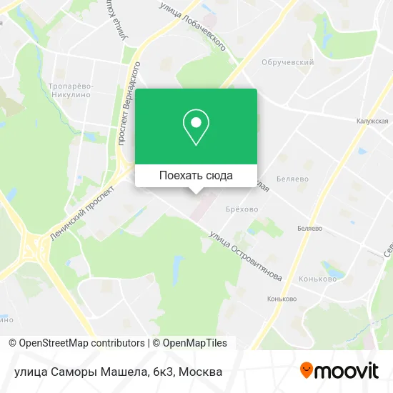 Карта улица Саморы Машела, 6к3