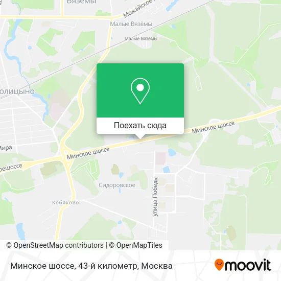 Карта Минское шоссе, 43-й километр