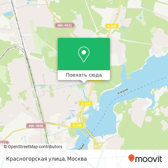 Карта Красногорская улица