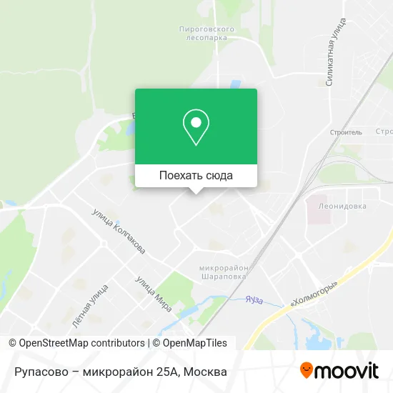 Карта Рупасово – микрорайон 25А