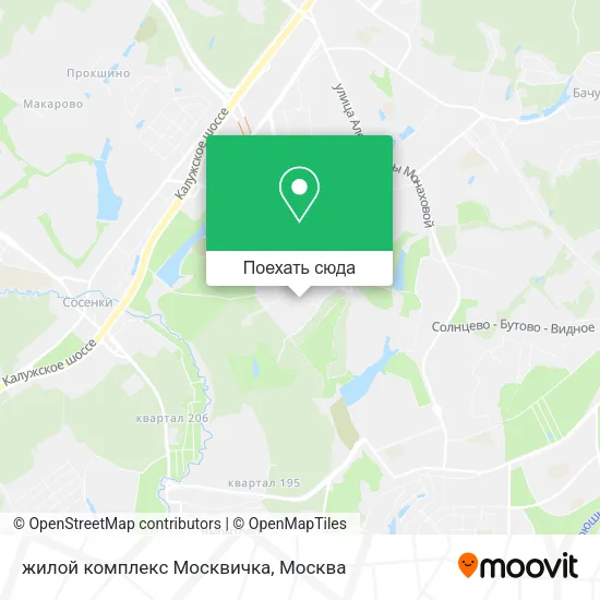 Карта жилой комплекс Москвичка