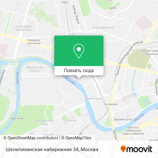 Карта Шелепихинская набережная 34