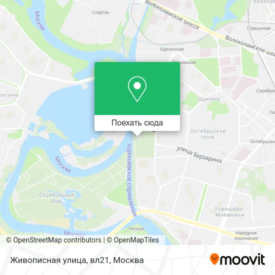 Карта Живописная улица, вл21