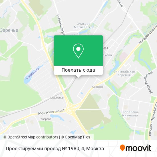 Карта Проектируемый проезд № 1980, 4