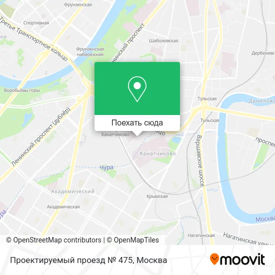 Карта Проектируемый проезд № 475