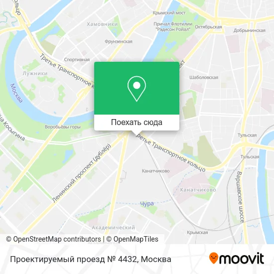 Карта Проектируемый проезд № 4432
