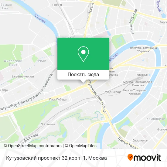 Карта Кутузовский проспект 32 корп. 1