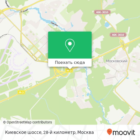 Карта Киевское шоссе, 28-й километр