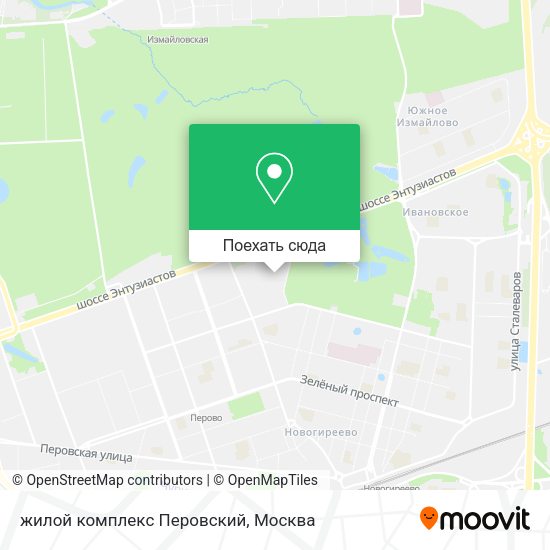 Карта жилой комплекс Перовский