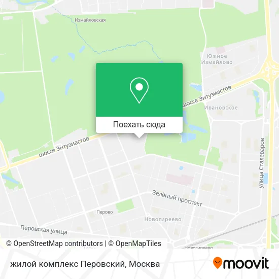 Карта жилой комплекс Перовский