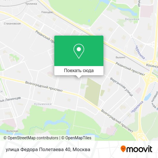 Карта улица Федора Полетаева 40