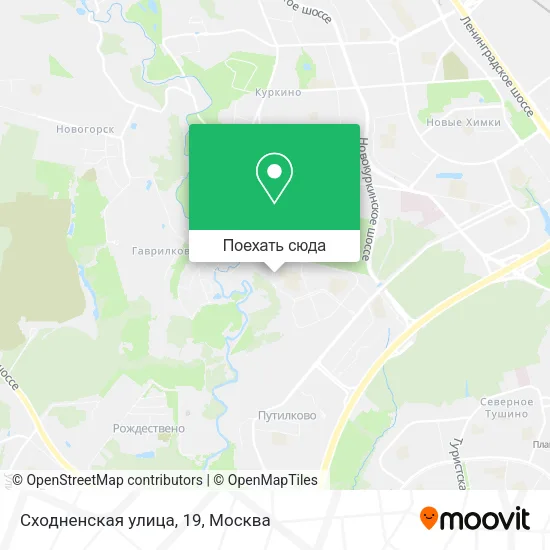 Карта Сходненская улица, 19