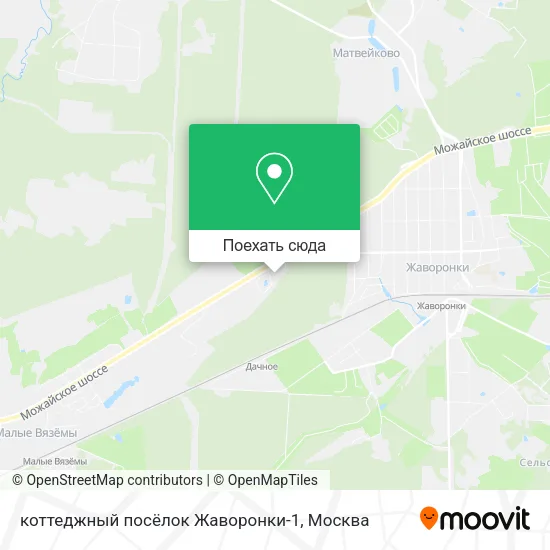 Карта коттеджный посёлок Жаворонки-1