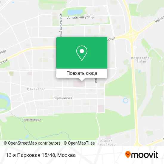 Карта 13-я Парковая 15/48