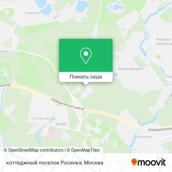 Карта коттеджный поселок Росинка