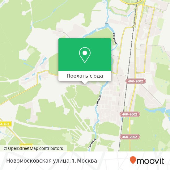 Карта Новомосковская улица, 1