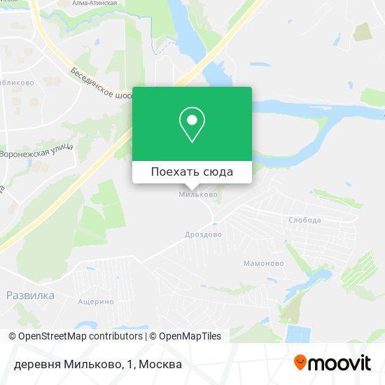 Карта деревня Мильково, 1